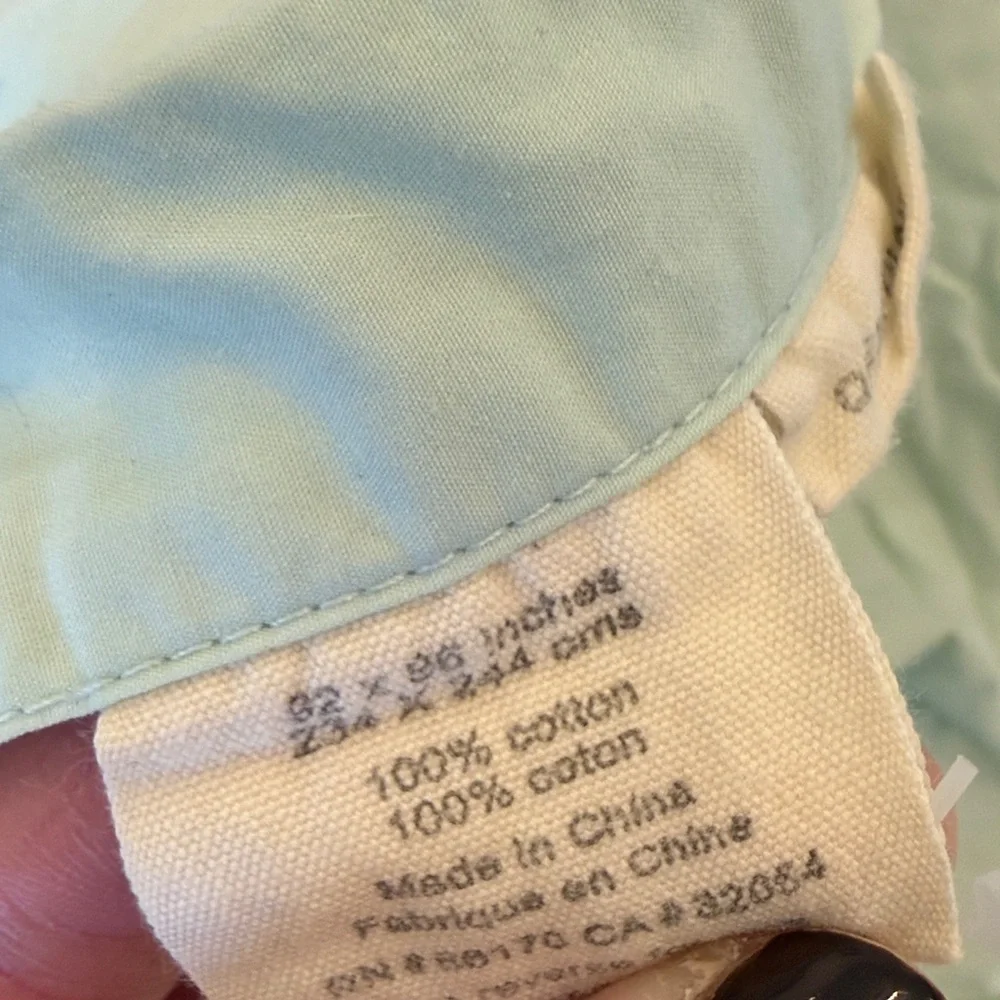 Anthropologie Voile Ruched Duvet Set Queen